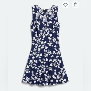 Fortune + Ivy Zoe Brushed Knit Navy Floral Dress